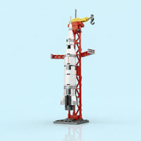 Apollo Space Rocket Building block (1Pc) on the light background.