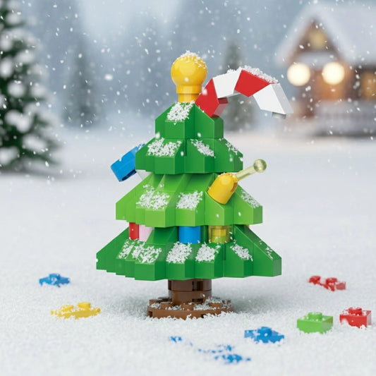 A Christmas Tree covered in snow