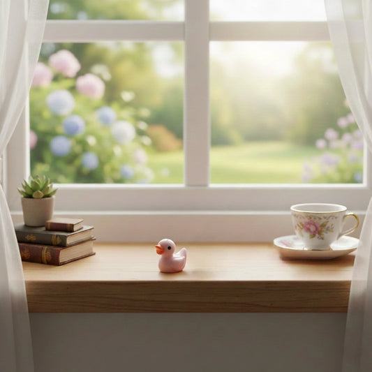 Miniature Ducks (1pc) on the window side.