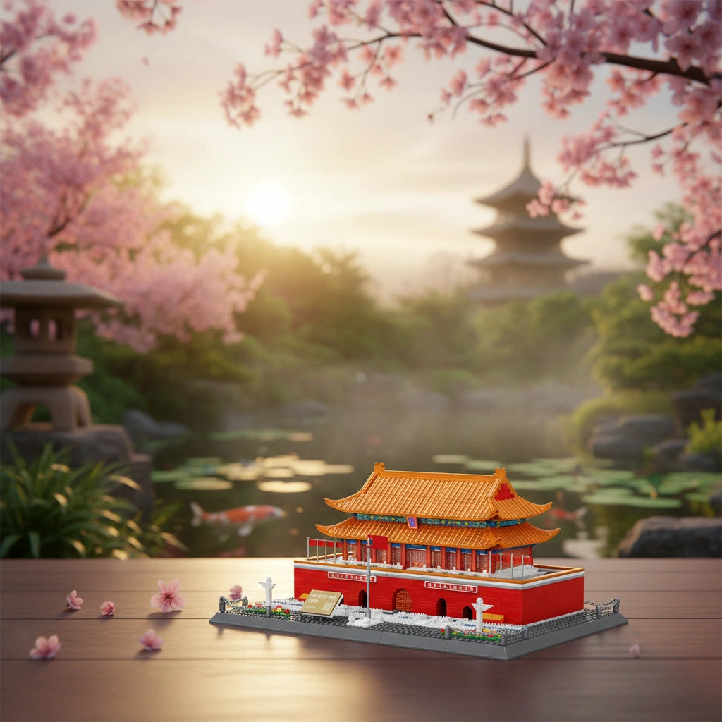 Tiananmen Tower Landmark Model Blocks