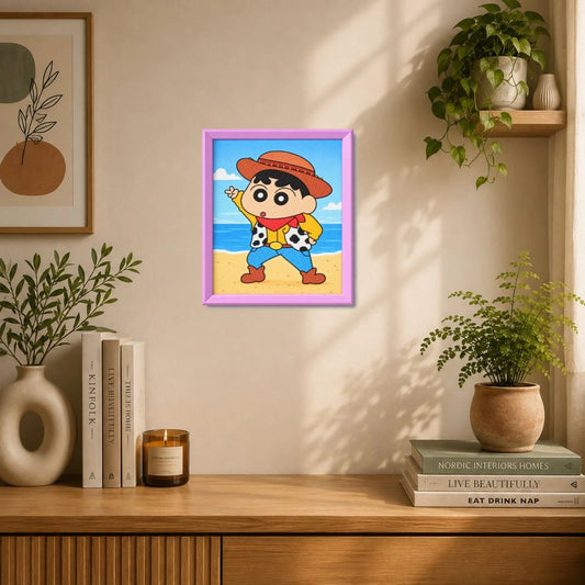 Cowboy Shinchan Diamond Painting Kit (1Pc)