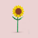 Sunflower Flower Building Block (1Pc) on the light background.