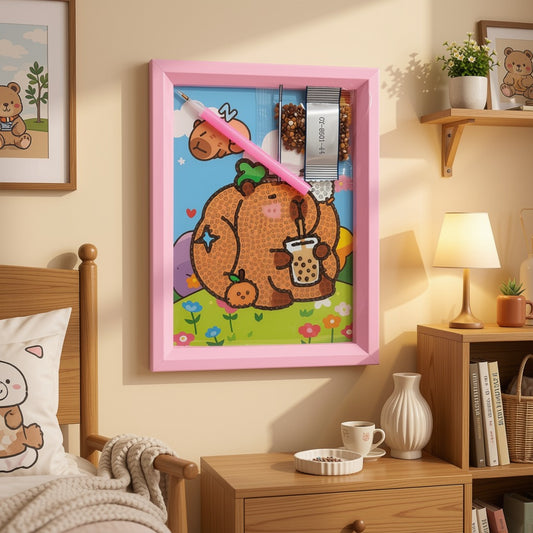 Boba Tea Bear Diamond Painting Kit (1Pc)