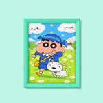 Shinchan & Puppy Diamond Painting Kit (1Pc)