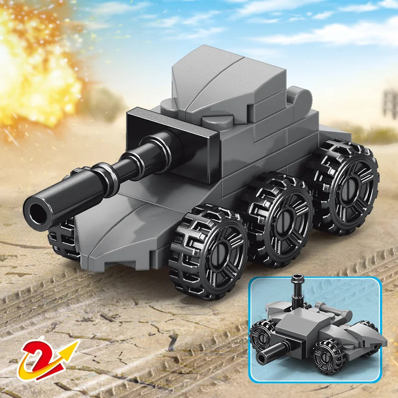 Mortar Tank Building Block (1Pc) displayed on the screen.