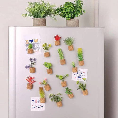 Artificial Plant Car Air Vent Clip on Refrigerator