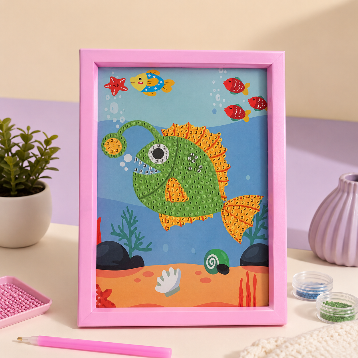 Cute Puffer Fish Diamond Painting Kit (1Pc)