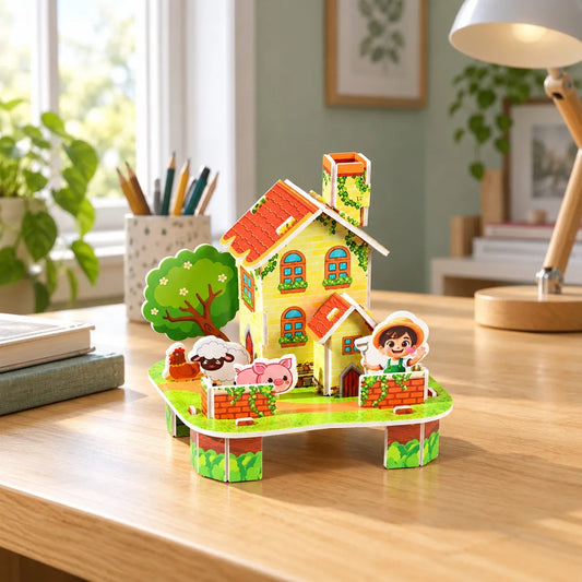 Farm Friends Cottage 3D Puzzle (1 pc)