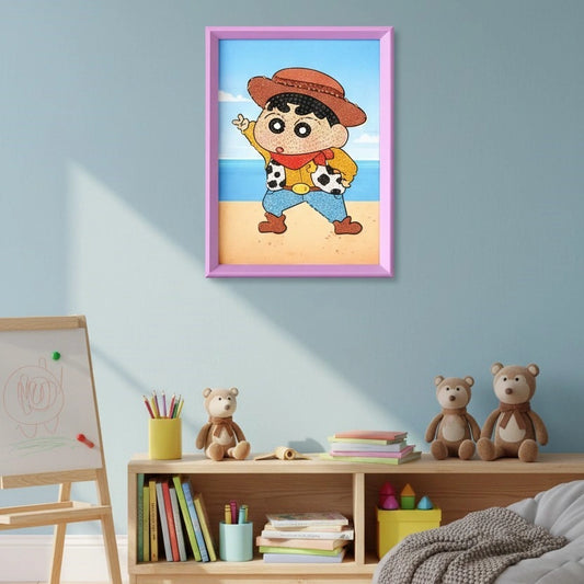 Cowboy Shinchan Diamond Painting Kit (1Pc)