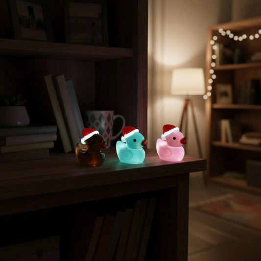 Miniature Glow Christmas Hat Duck Assorted (1pc)