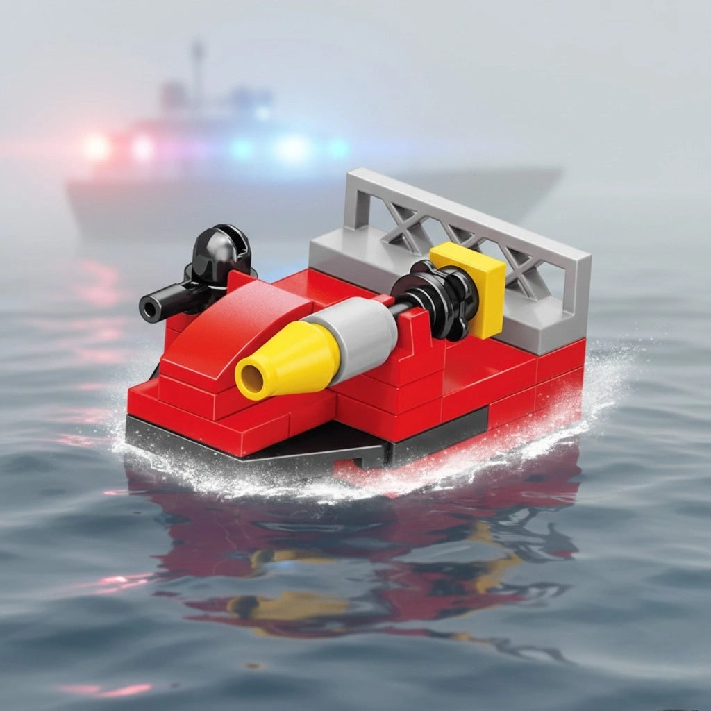 Rescue boat Building Block (1Pc) displayed on the screen.