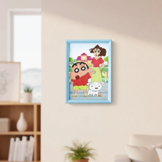 Family Shinchan Diamond Painting Kit (1Pc)