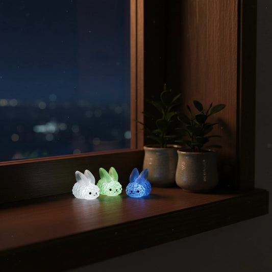 Miniature Glow Resin Rabbit Assorted (1pc)