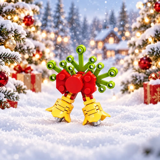 Golden Jingle Bells Christmas Building Block (1Pc)