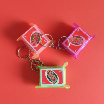 Mini UNO card keychain (1Pc)