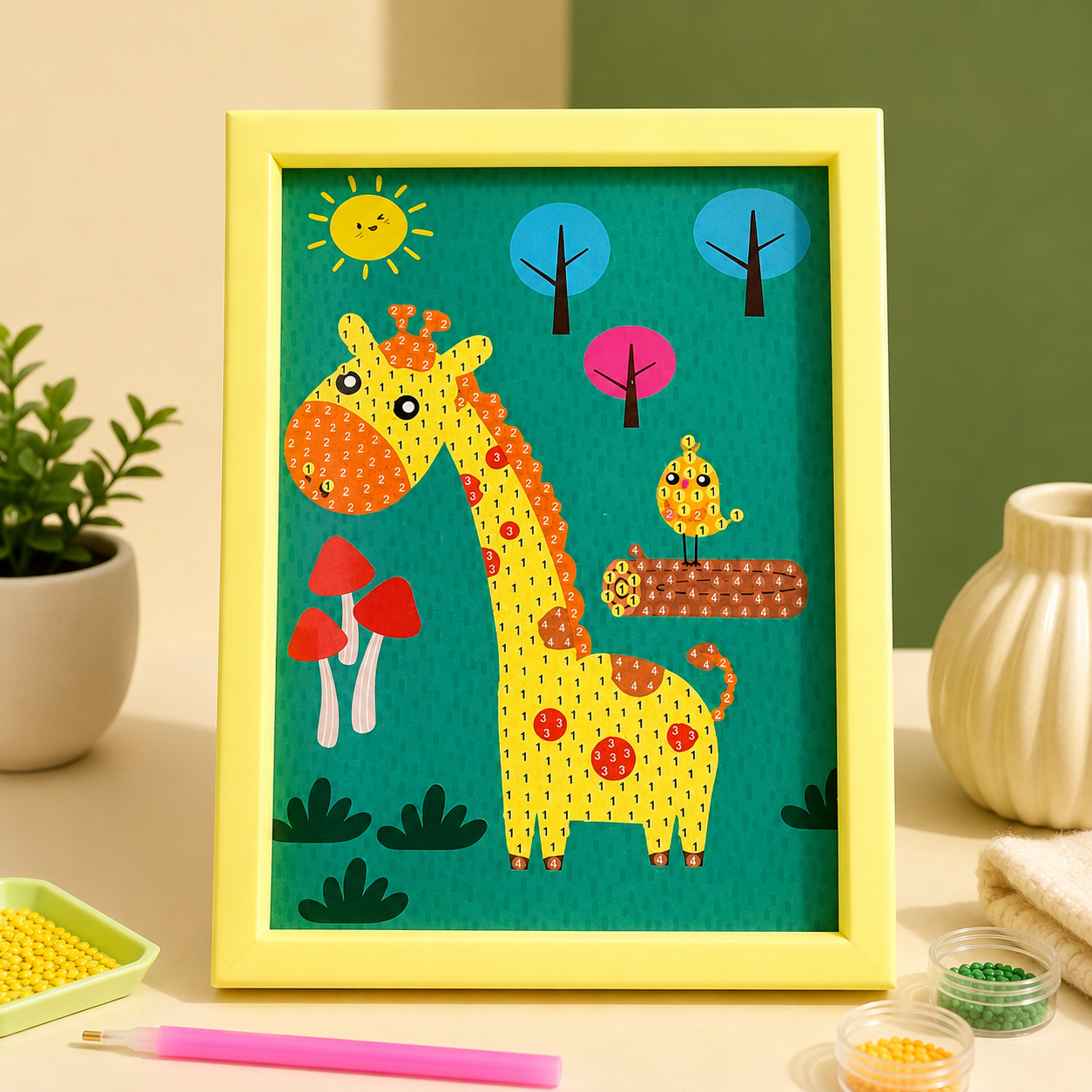 Safari Giraffe Diamond Painting Kit (1Pc)