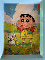 Shinchan & Puppy Walk Diamond Painting Kit (1Pc)