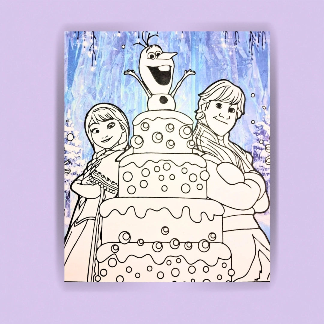 Snow Friends Trio Colouring Sheet (1pc)