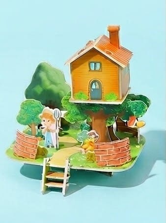Woodland Treehouse Cottage 3D Puzzle (1Pc)