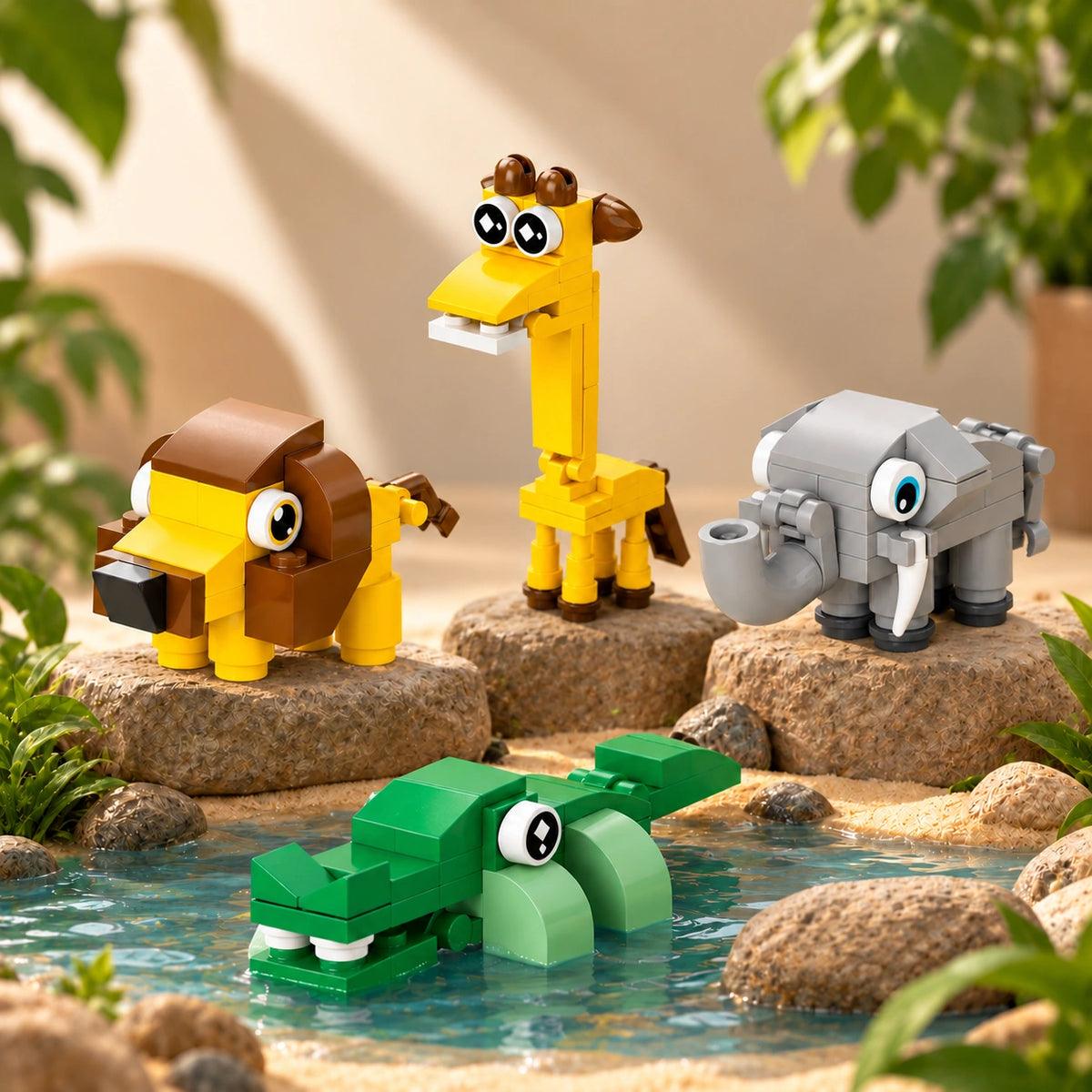 African Safari Wildlife Pack (4 in 1 set)