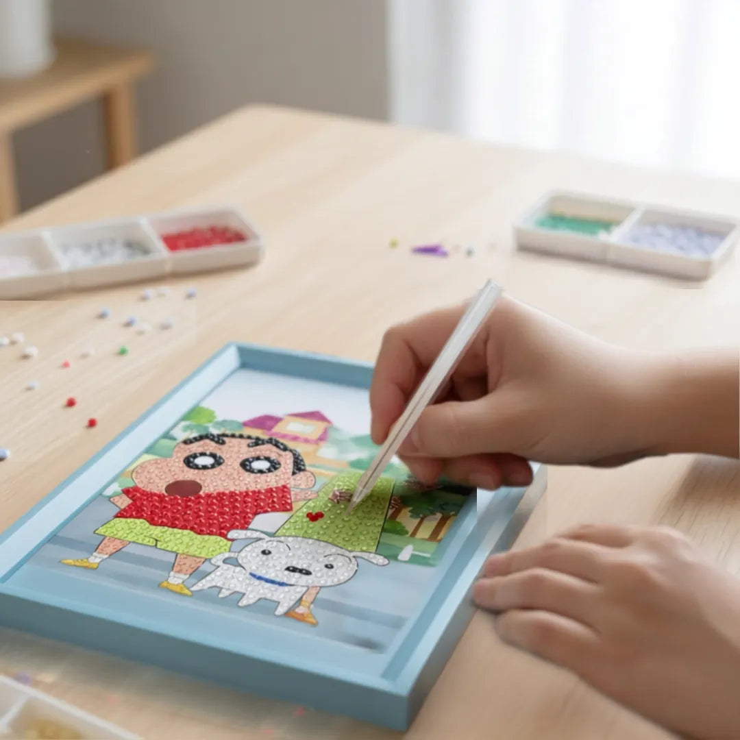 Family Shinchan Diamond Painting Kit (1Pc)