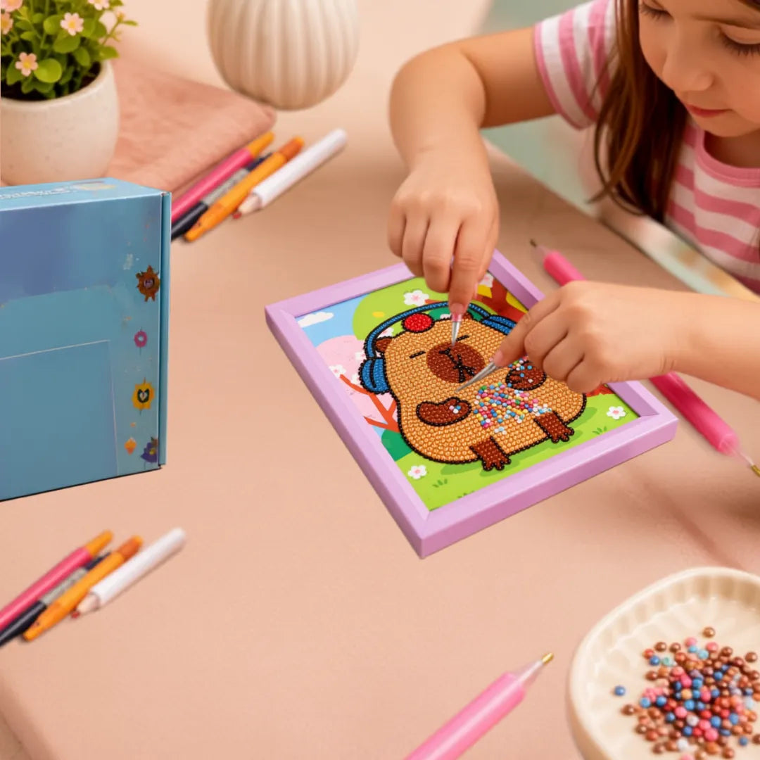 Chill Headphone Bear Diamond Painting Kit (1Pc)