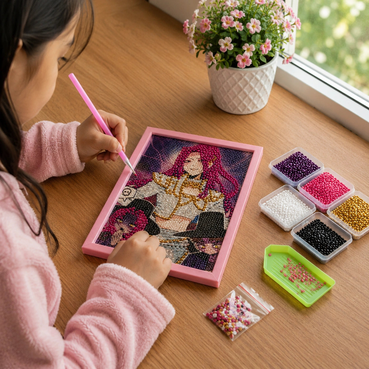 Pink Fantasy Squad Diamond Painting Kit (1Pc)