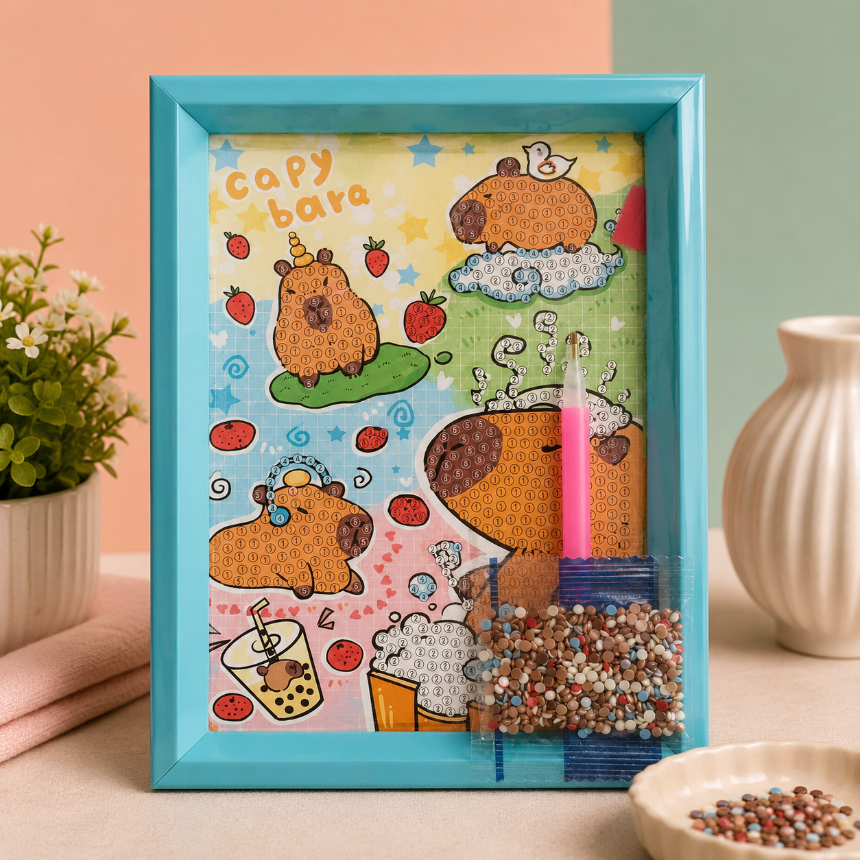 Kawaii Capybara Diamond Painting Kit (1Pc