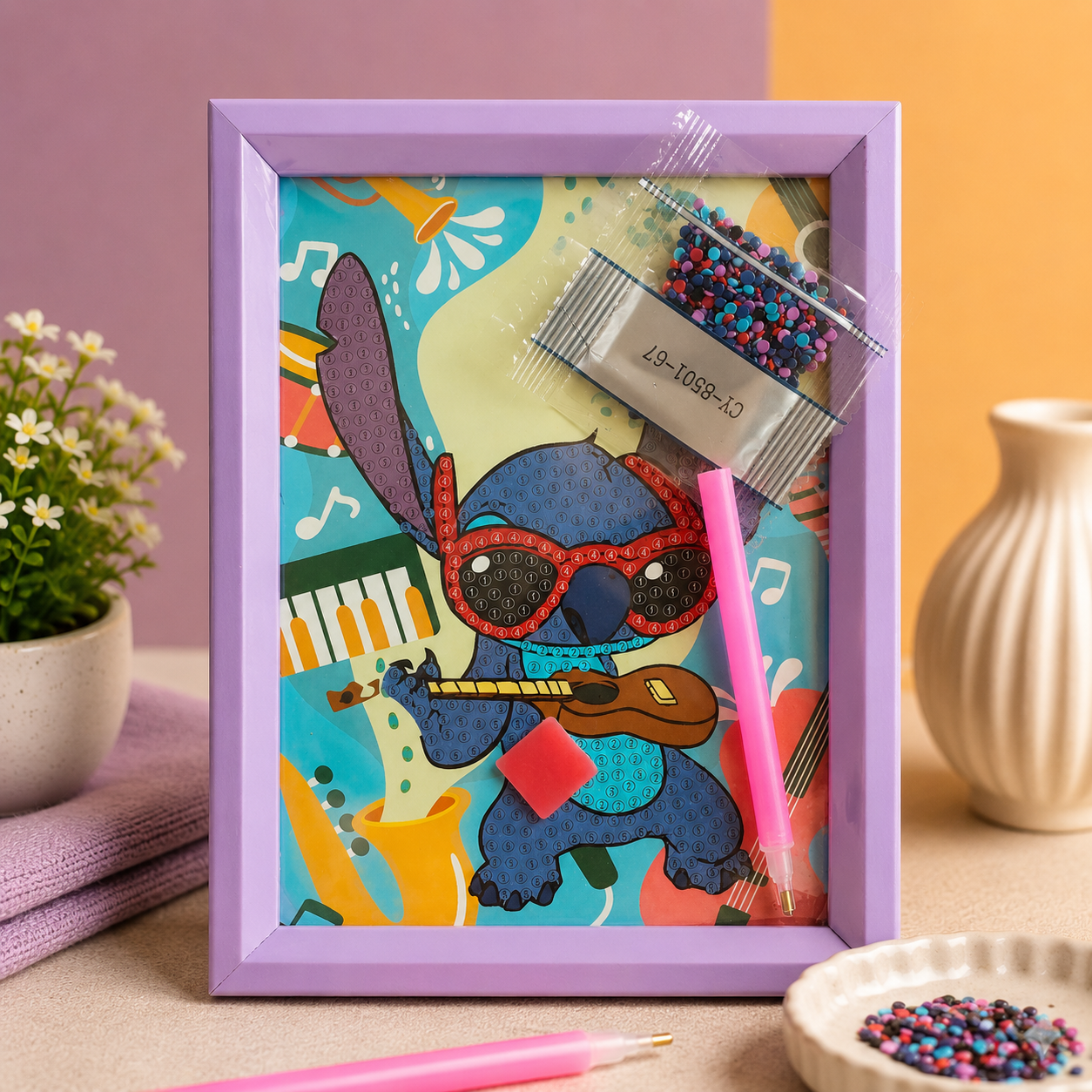 Singing Stitch Kuromi Diamond Painting Kit (1Pc)