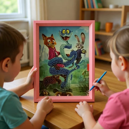 Cartoon Animal Crew Diamond Painting Kit (1Pc)
