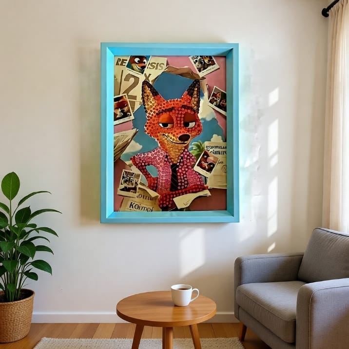 City Detective Fox Diamond Painting Kit (1Pc)