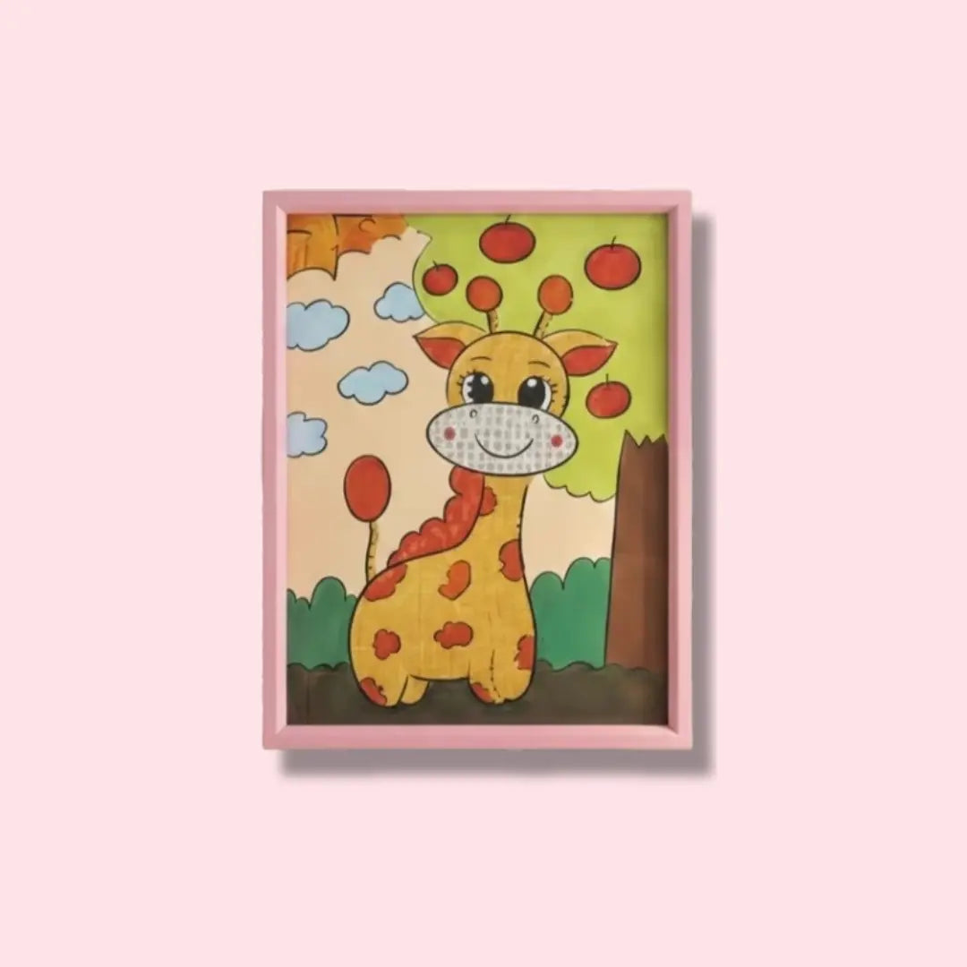 Happy Giraffe Diamond Art Painting Kit (1Pc)