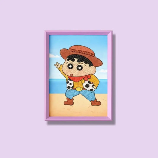 Cowboy Shinchan Diamond Painting Kit (1Pc)