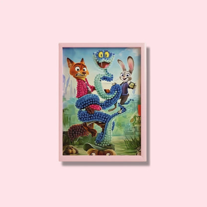 Cartoon Animal Crew Diamond Painting Kit (1Pc)