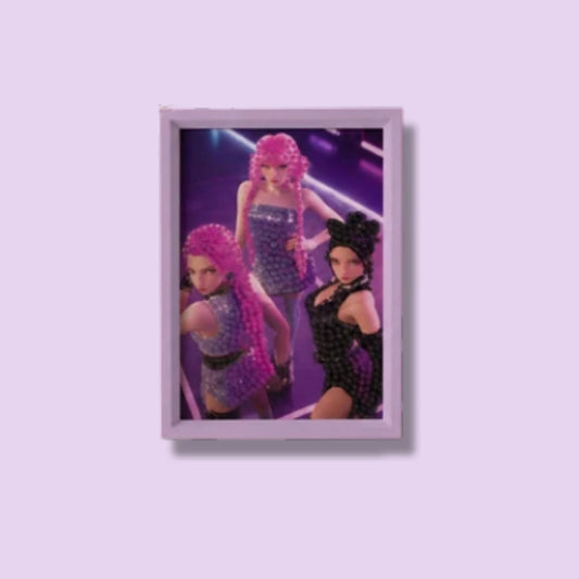 Neon Fashion Girl Trio Diamond Painting Kit (1Pc)