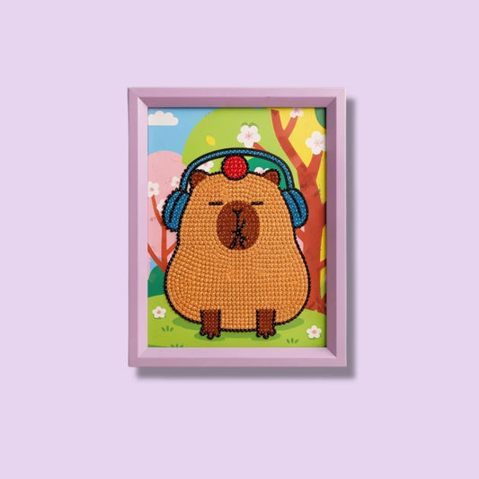 Chill Headphone Bear Diamond Painting Kit (1Pc)