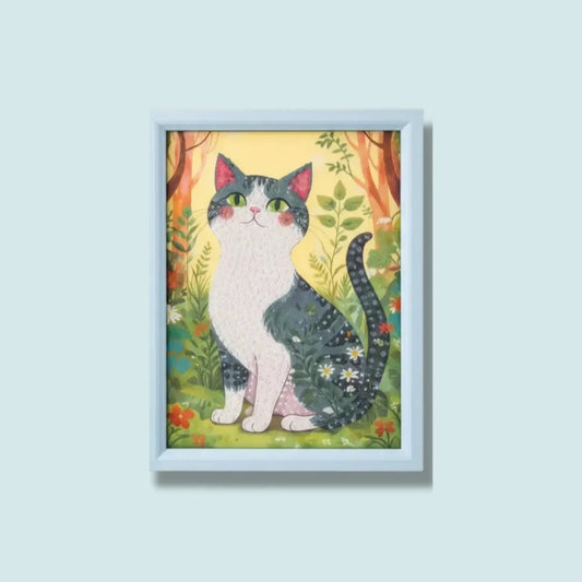 Forest Cat Diamond Art Painting Kit (1Pc)