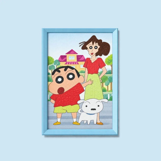 Family Shinchan Diamond Painting Kit (1Pc)