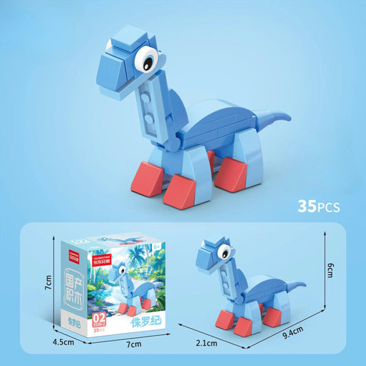 Packaging and dimensions of bronto buddy blocks.