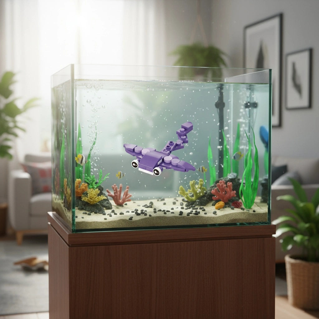 Devil Shark Building Block (1Pc) in the aquarium tank.