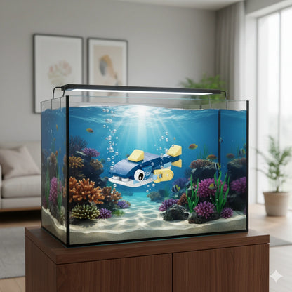 Mackerel Building Block (1Pc) in the aquarium tank.
