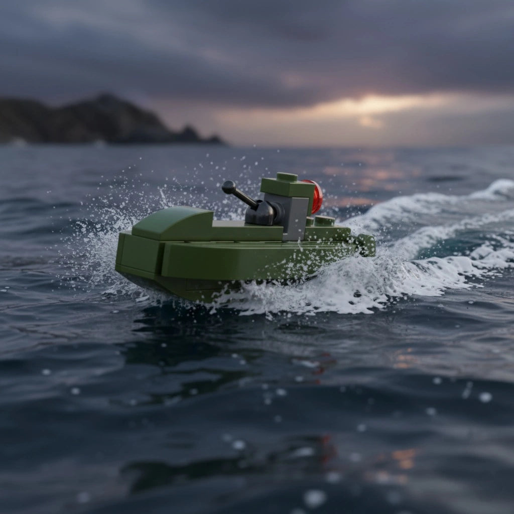 Submarine Building Block (1Pc) in the sea water.