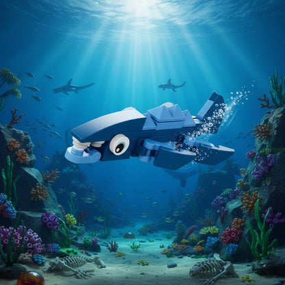 Mosasaurus Building Block (1Pc) in the ocean.