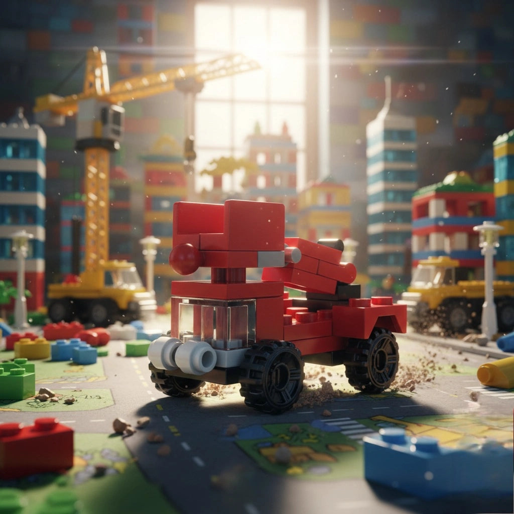Rescue Vehicle Building Block (1Pc) in the building block city.