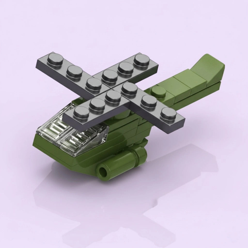 Helicopter Building Block (1Pc) on the white background.