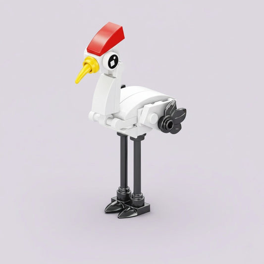 Red-Crowned Crane Building Block (1Pc) in the white themed background.