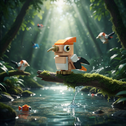 Hoopoe Building Block (1Pc) in the forest.