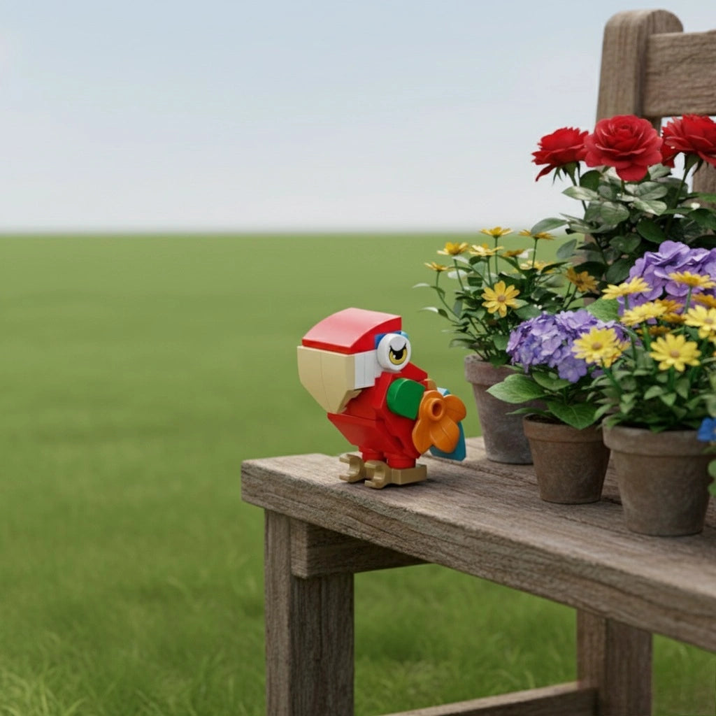 Parrot Building Block (1Pc) in the side of the chair.