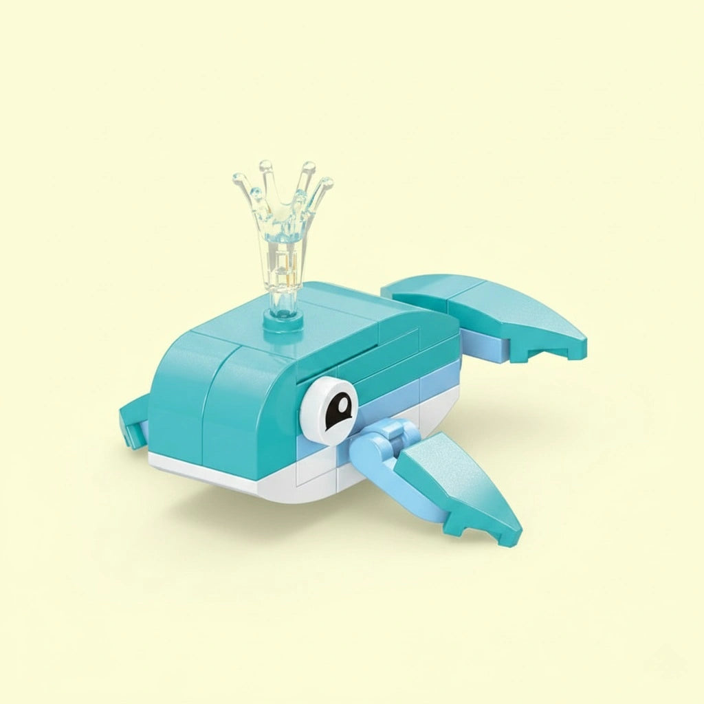 Whale Building Block (1Pc) on the white background.