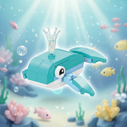 Whale Building Block (1Pc) under the ocean.